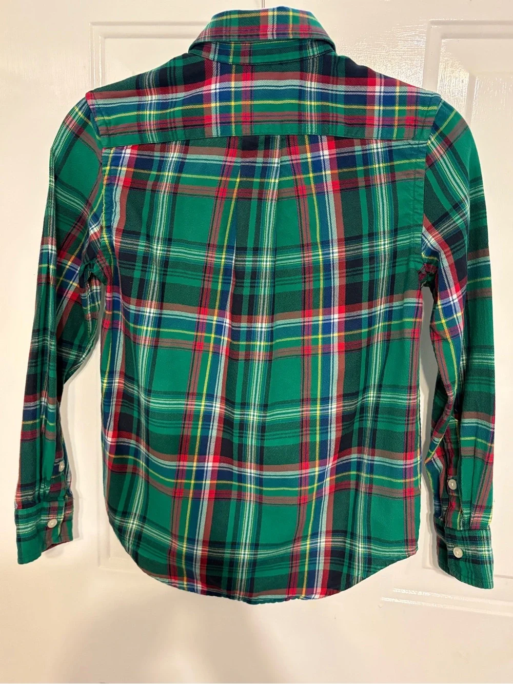 Ralph Lauren Boy’s Classic Green, Blue, Red Plaid Button Down Shirt Size 8 EUC